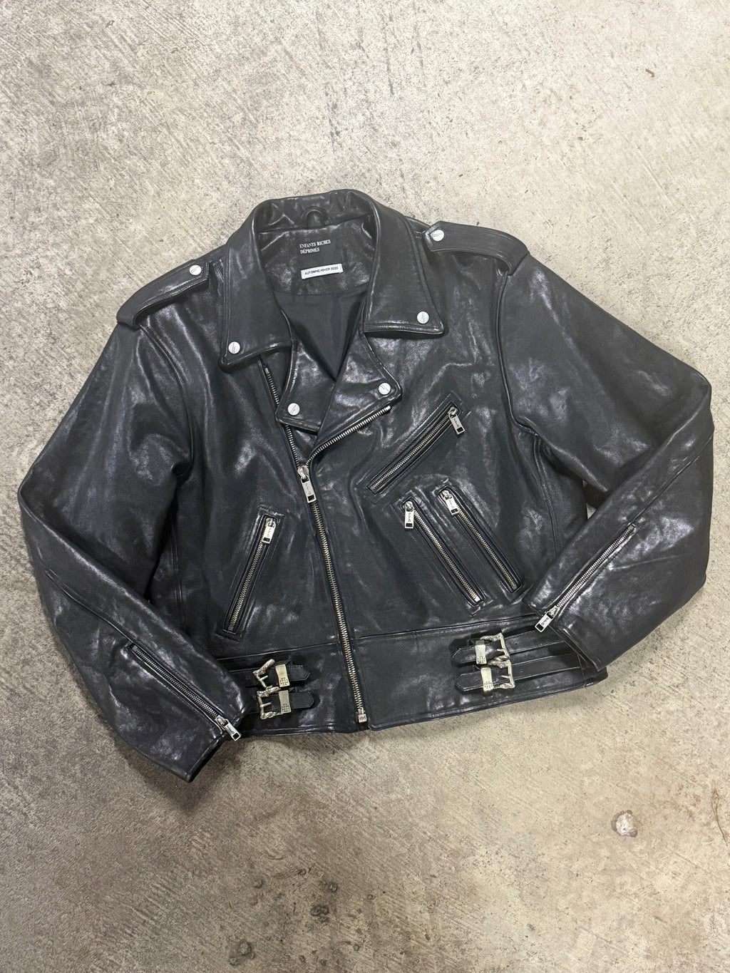 Enfants Riches Deprimes AW23 Rose Buckle Biker Jacket