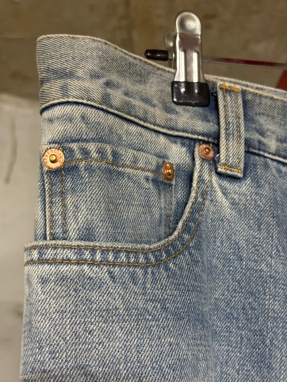 Balenciaga Destroyed Baggy Denim Jeans