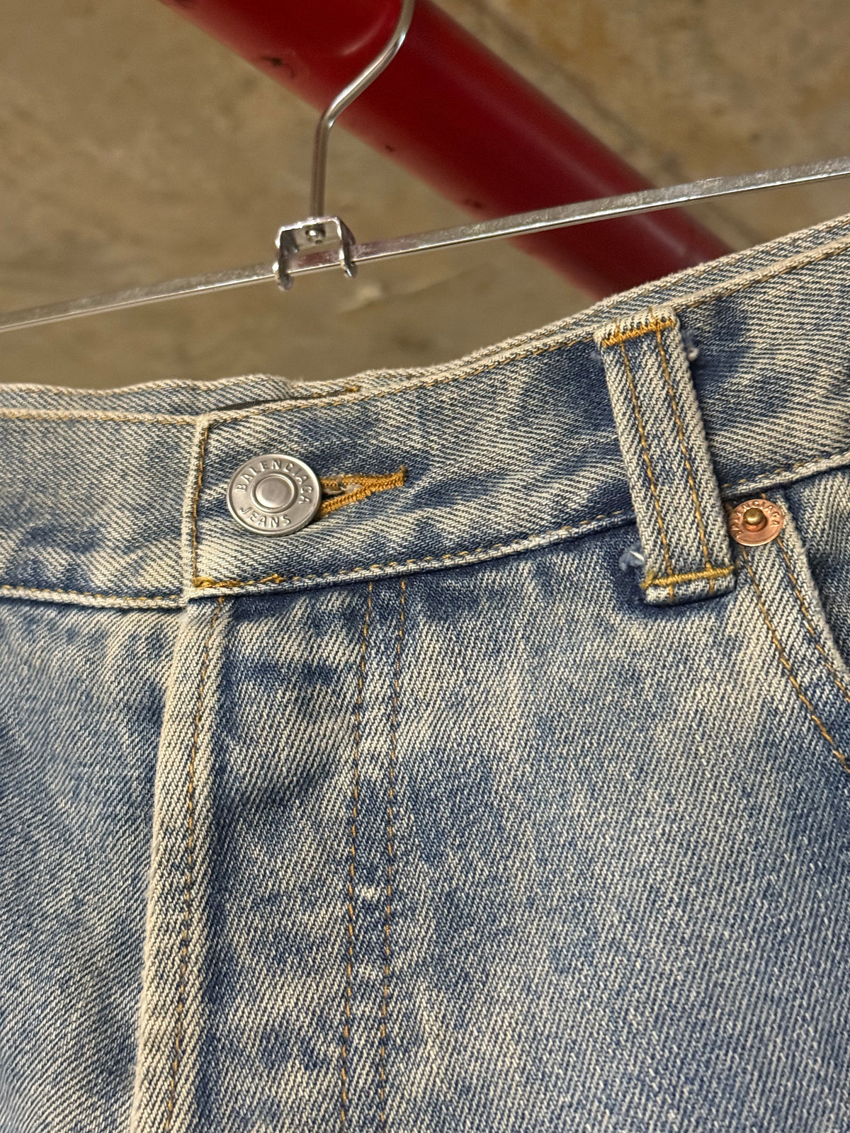 Balenciaga Destroyed Baggy Denim Jeans