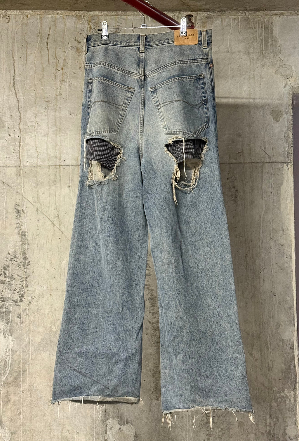 Balenciaga Destroyed Baggy Denim Jeans