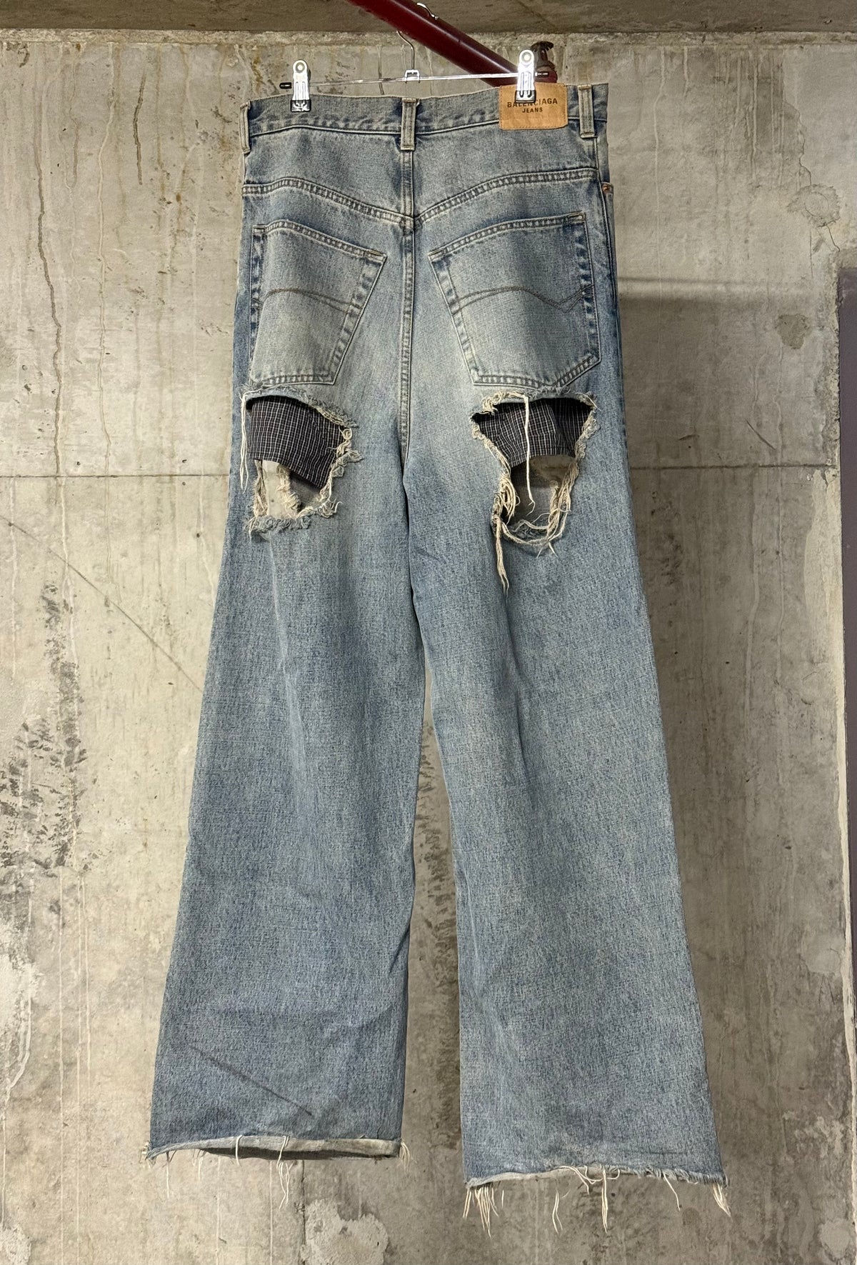 Balenciaga Destroyed Baggy Denim Jeans