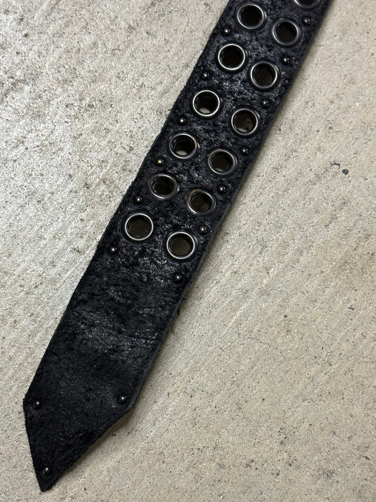 Kmrii Rhino Leather Studded Belt