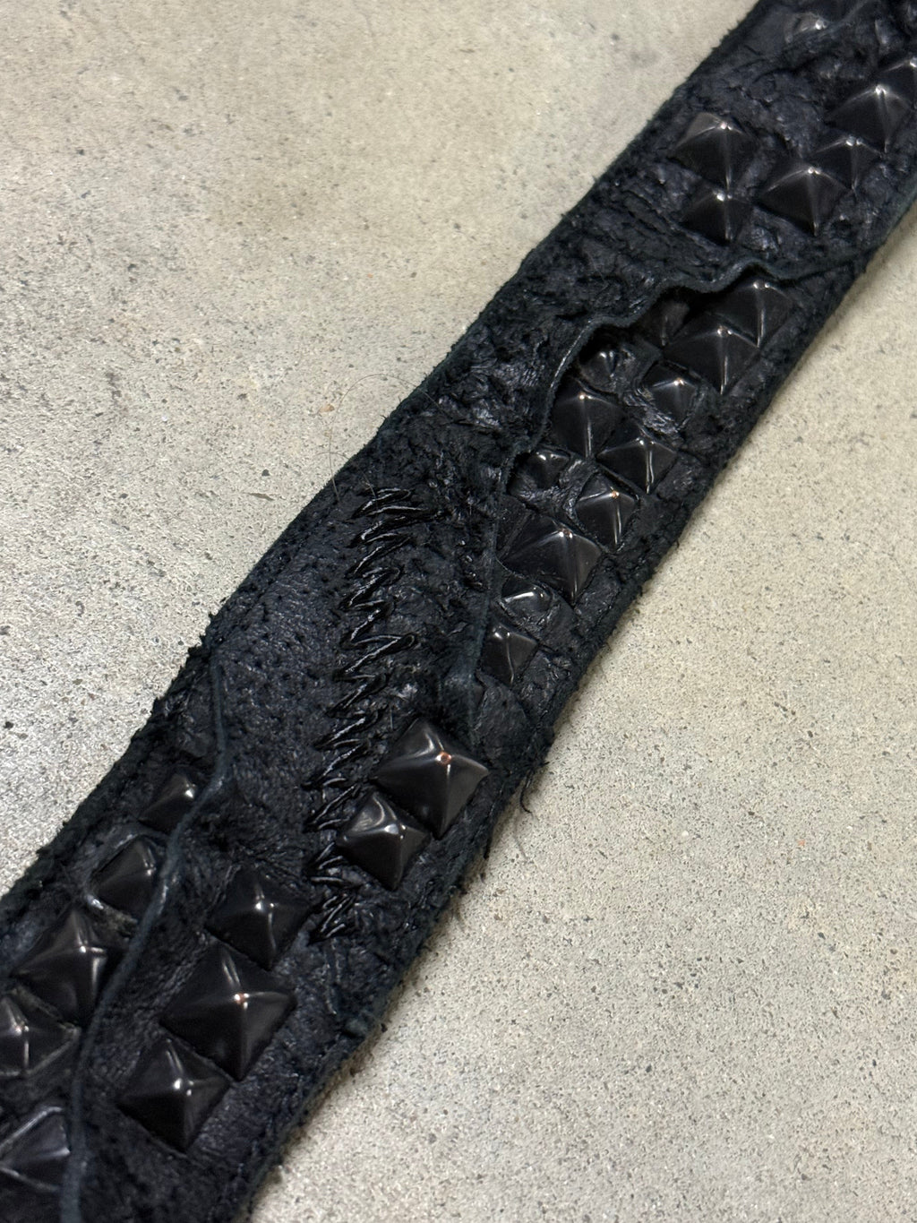 Kmrii Rhino Leather Studded Belt