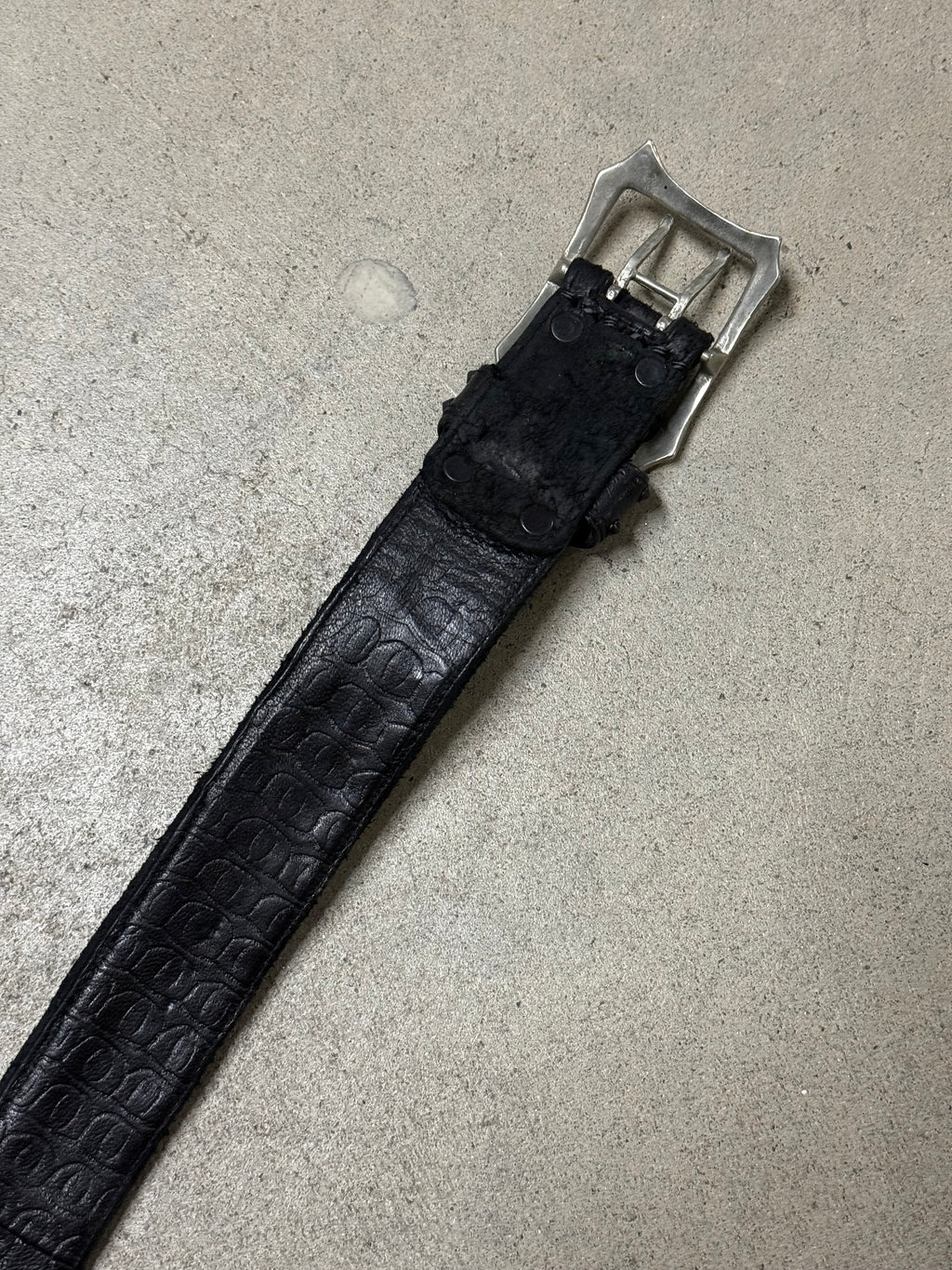 Kmrii Rhino Leather Studded Belt