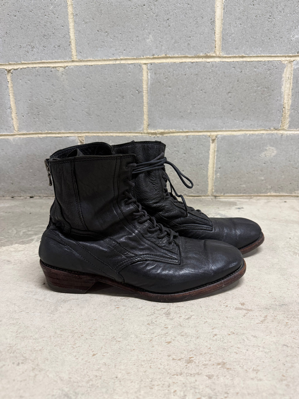 Julius Back Zip Lace Boots