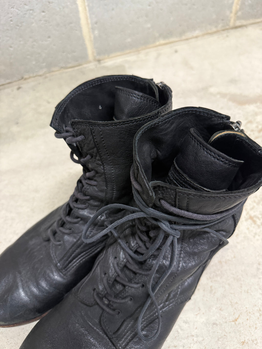 Julius Back Zip Lace Boots
