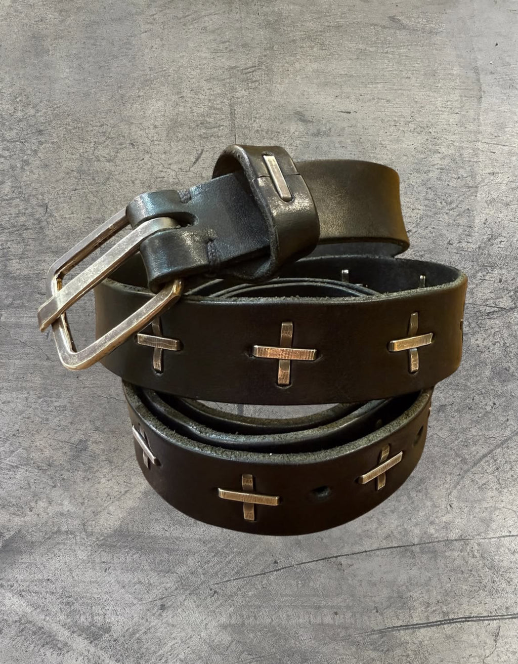M.A+ Studded "+" Q Buckle Belt