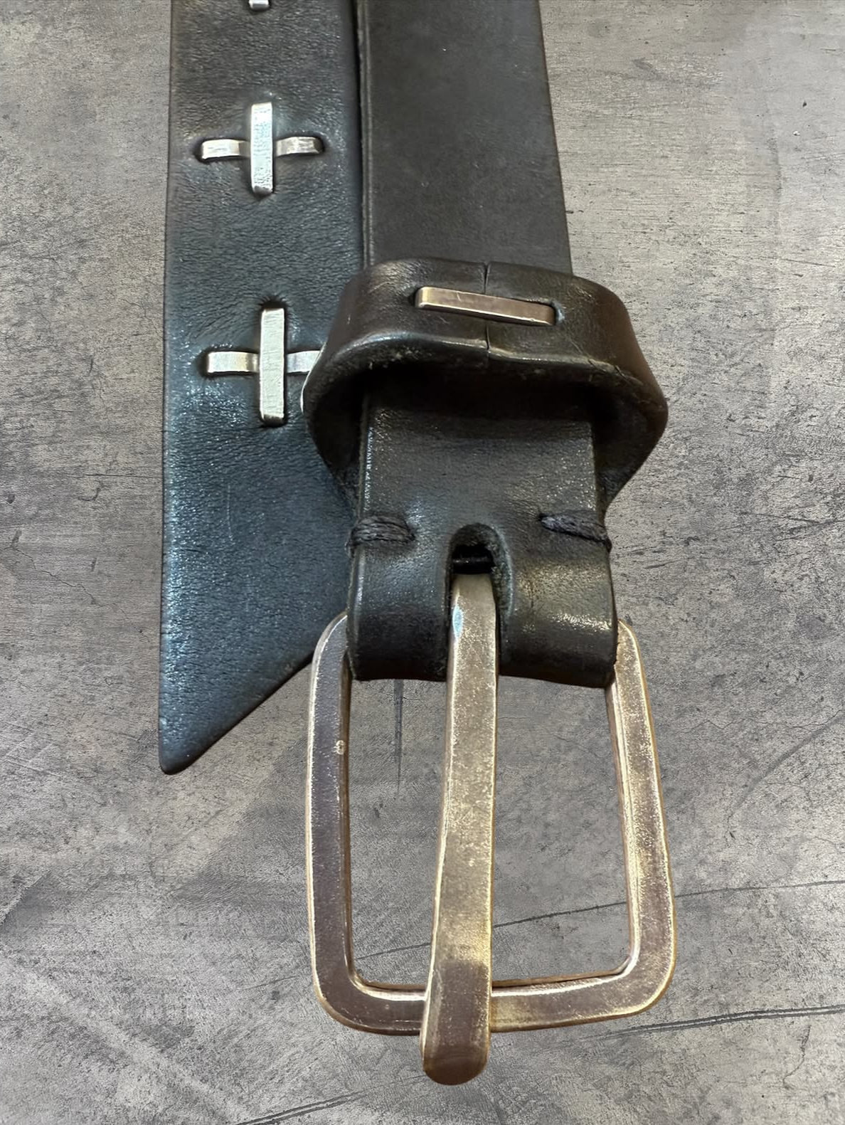 M.A+ Studded "+" Q Buckle Belt