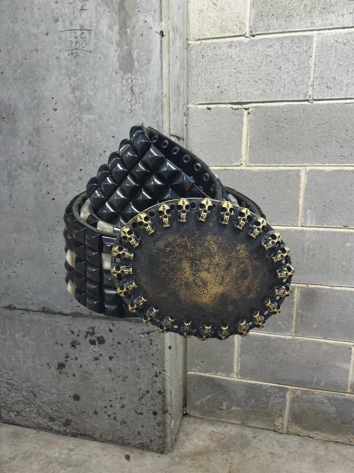 If Six Was Nine Jack Skull Pyramid Studded Belt