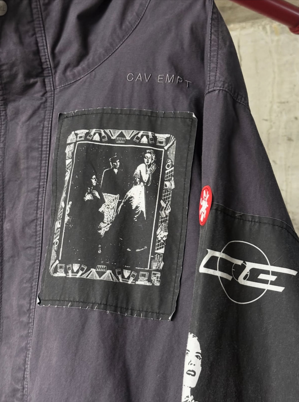 Cav Empt Patched Zip Up Hooded Jacket