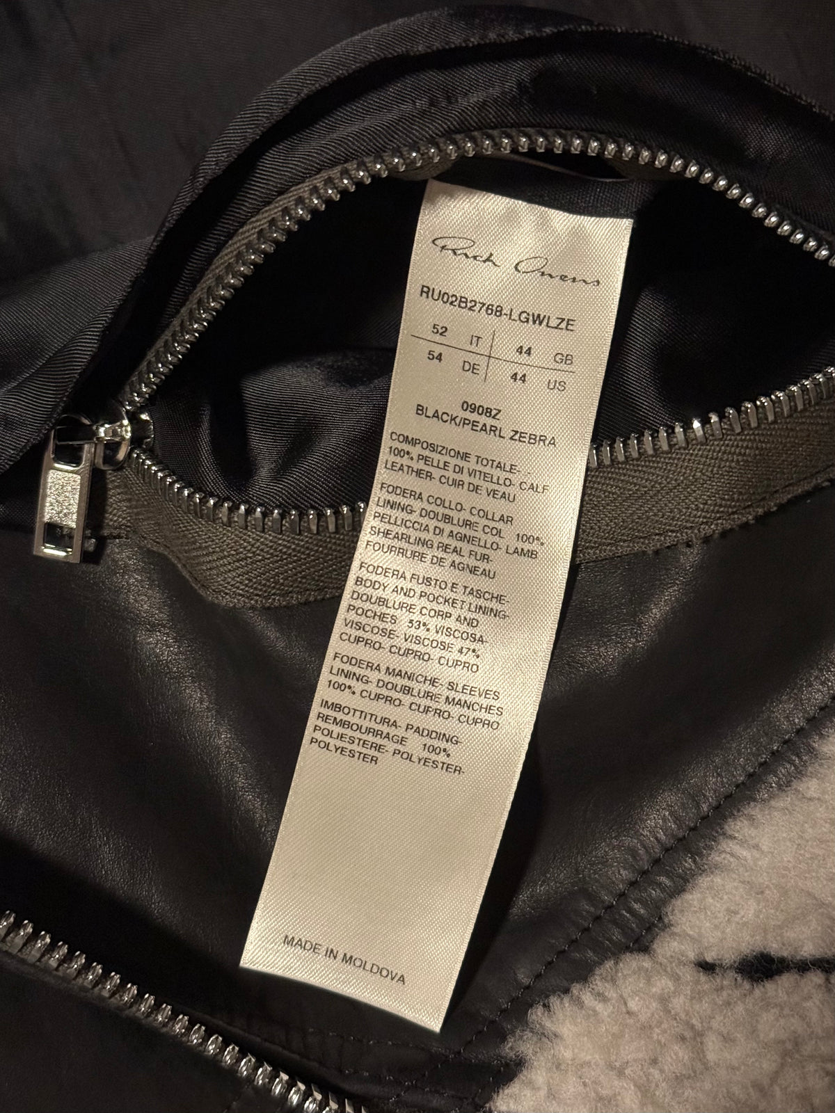 Rick Owens FW22 Bauhaus Shearling Jacket