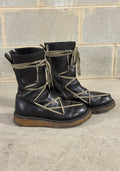 Rick Owens Glitter Pentagram Lace Boots