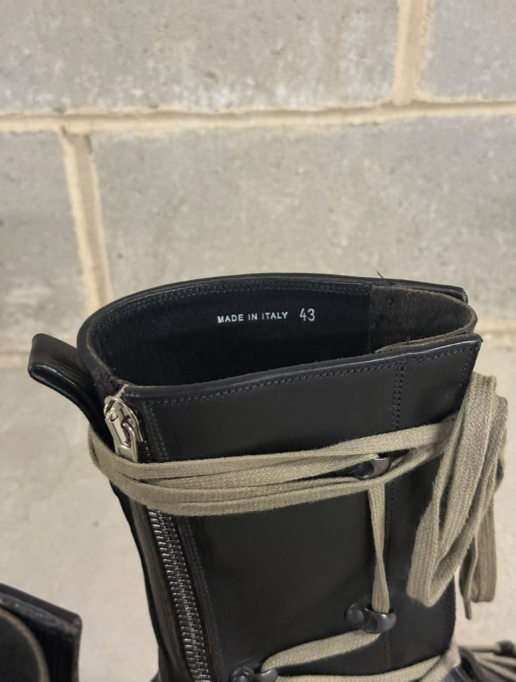 Rick Owens Glitter Pentagram Lace Boots