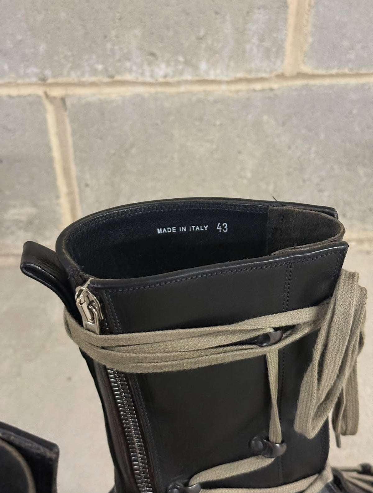 Rick Owens Glitter Pentagram Lace Boots