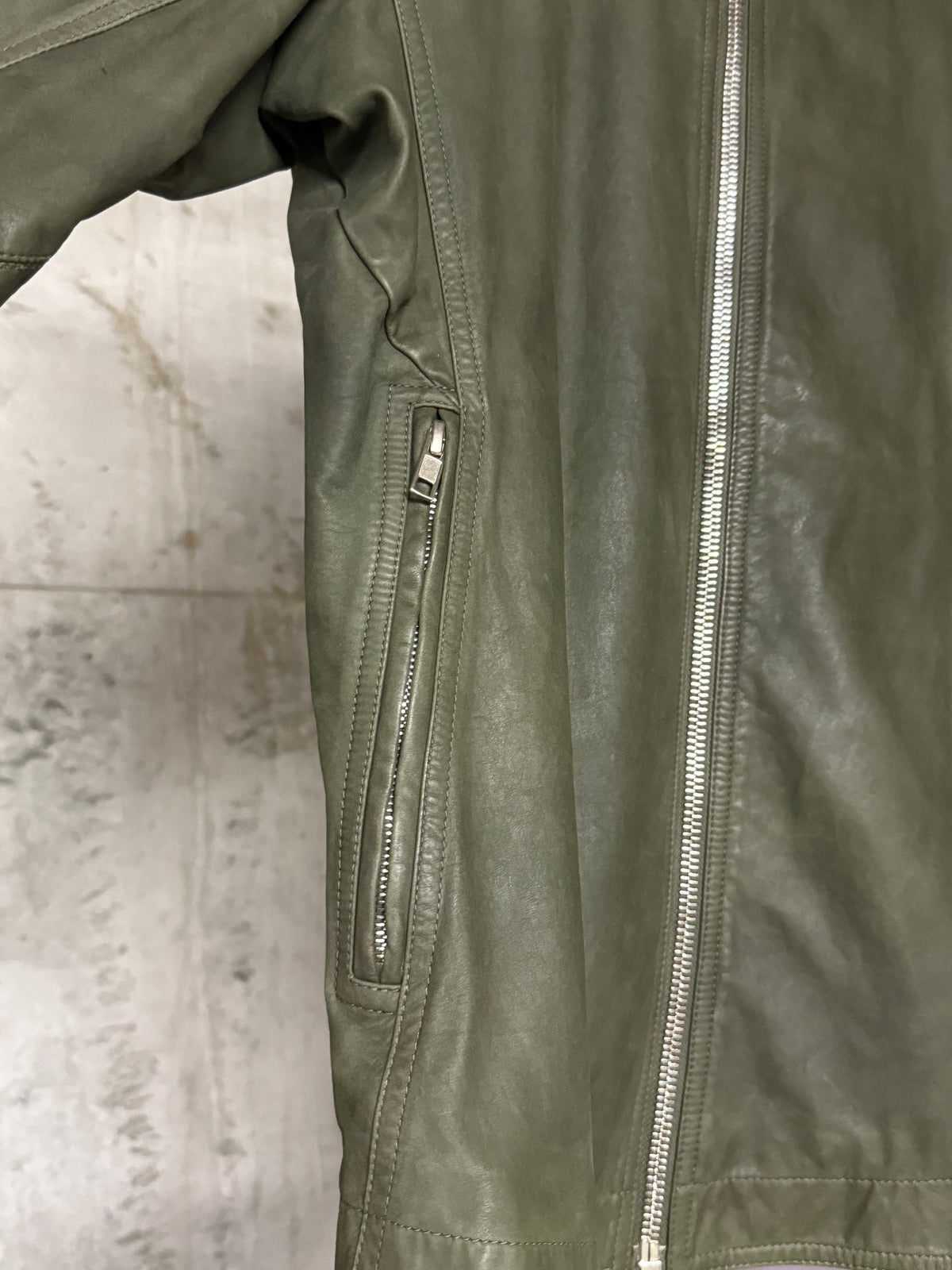 Rick Owens SS16 Washed Calf Leather Jacket