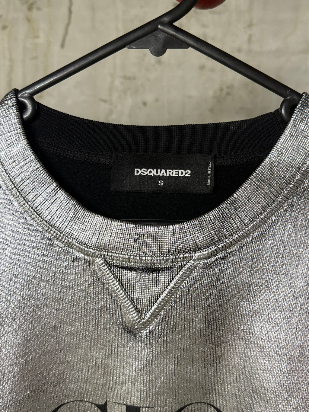 Dsquared2 SS19 Silver Vicious Print Sweatshirt
