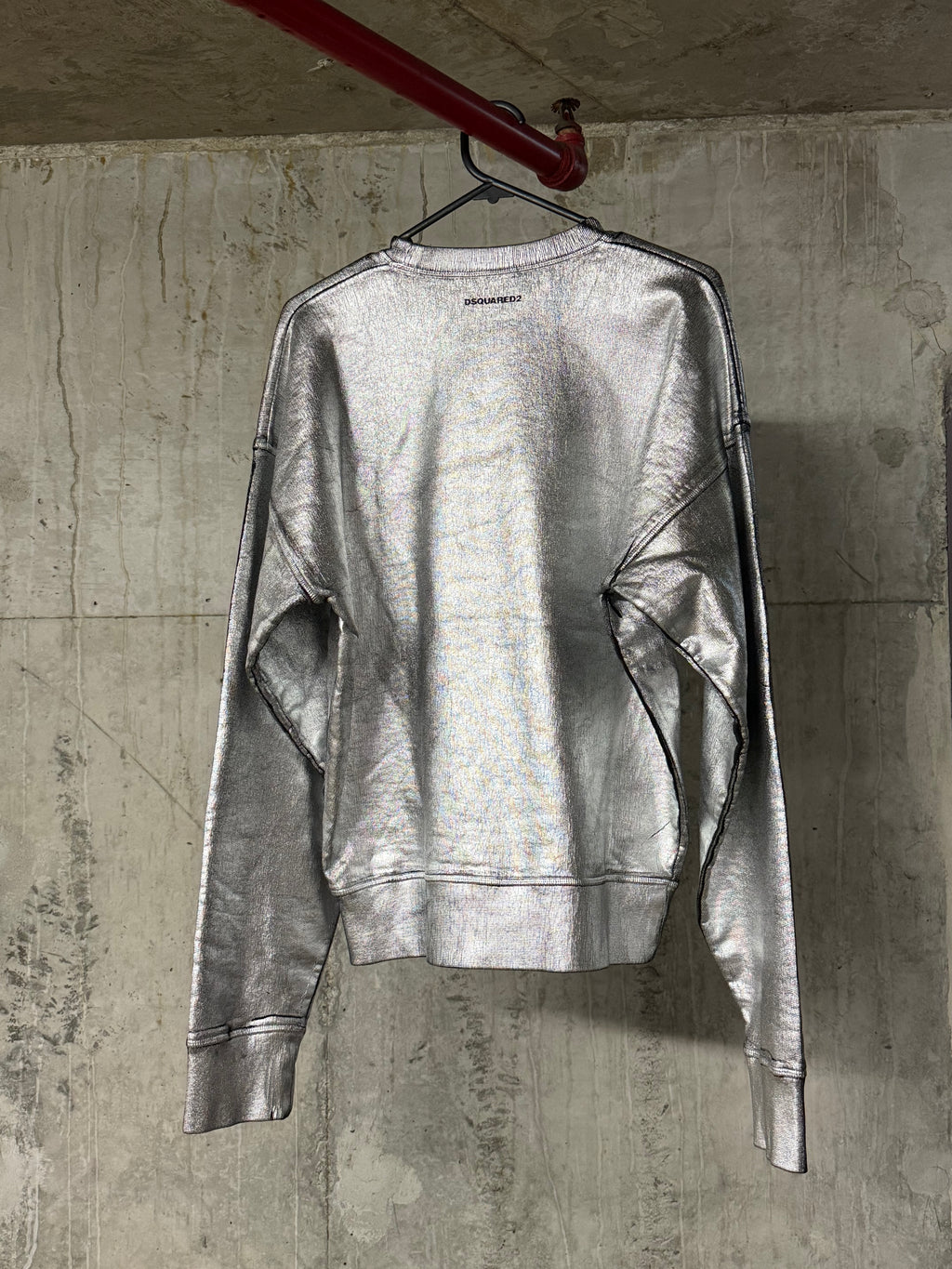 Dsquared2 SS19 Silver Vicious Print Sweatshirt