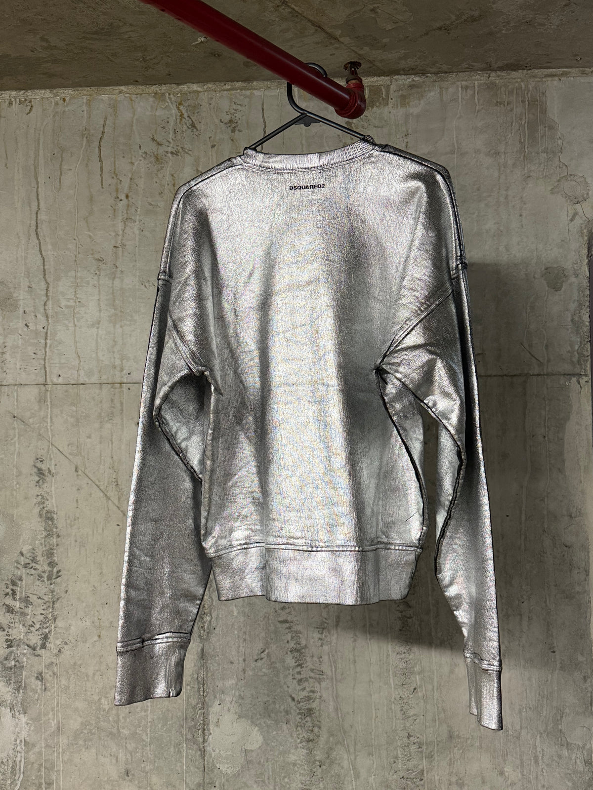 Dsquared2 SS19 Silver Vicious Print Sweatshirt
