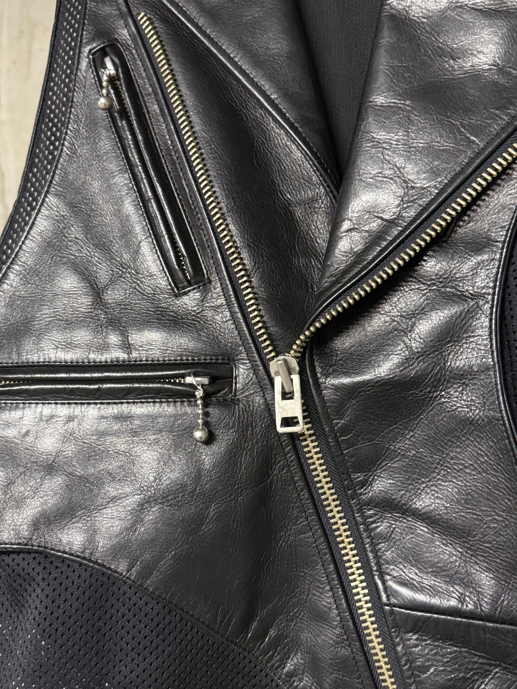 Maison Mihara Yasuhiro Asymmetrical Leather Vest
