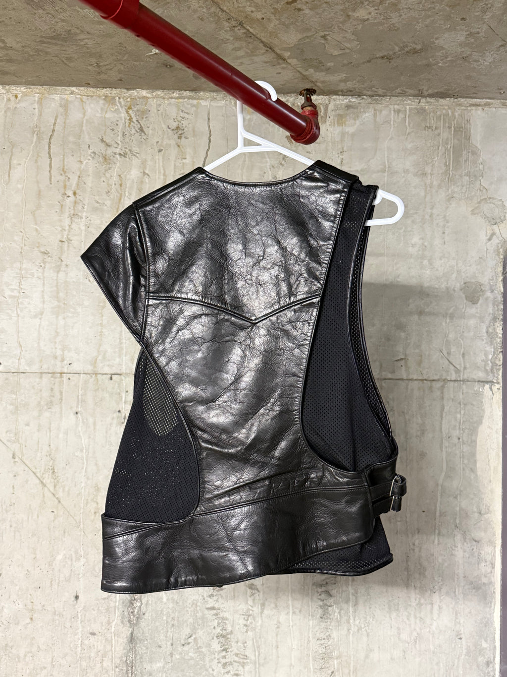 Maison Mihara Yasuhiro Asymmetrical Leather Vest