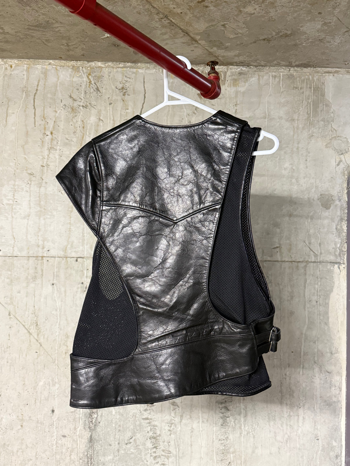 Maison Mihara Yasuhiro Asymmetrical Leather Vest