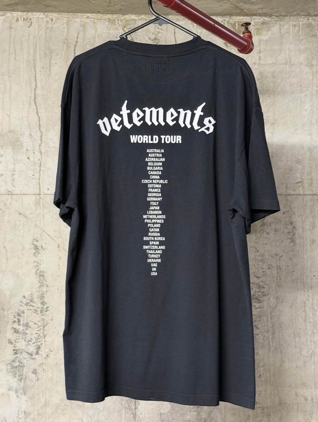 Vetements FW21 Motorhead World Tour T-Shirt