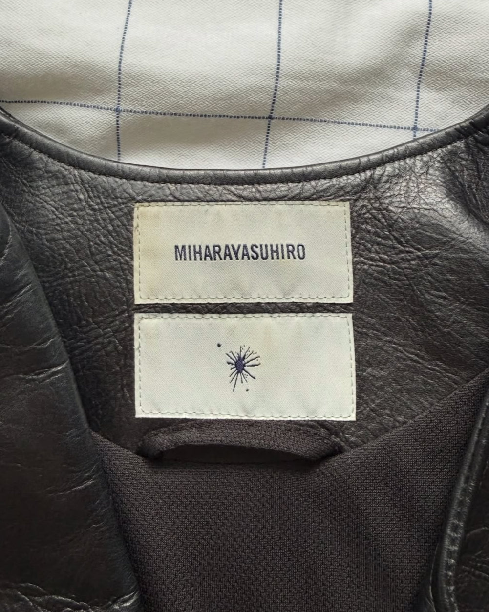 Maison Mihara Yasuhiro Asymmetrical Leather Vest