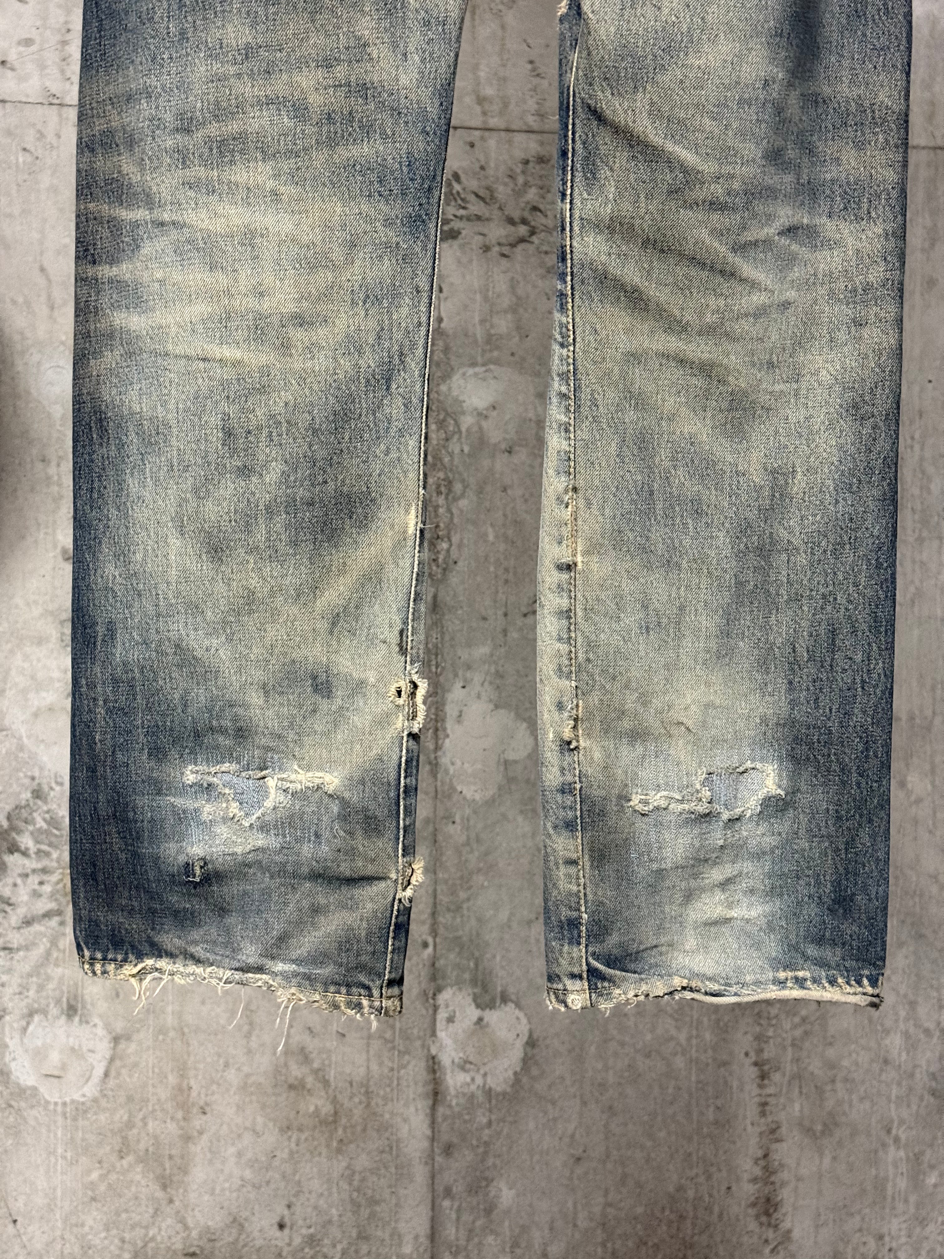 Undercover AW05 Red Yarn 64 Denim Jeans