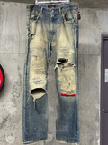 Undercover AW05 Red Yarn 64 Denim Jeans