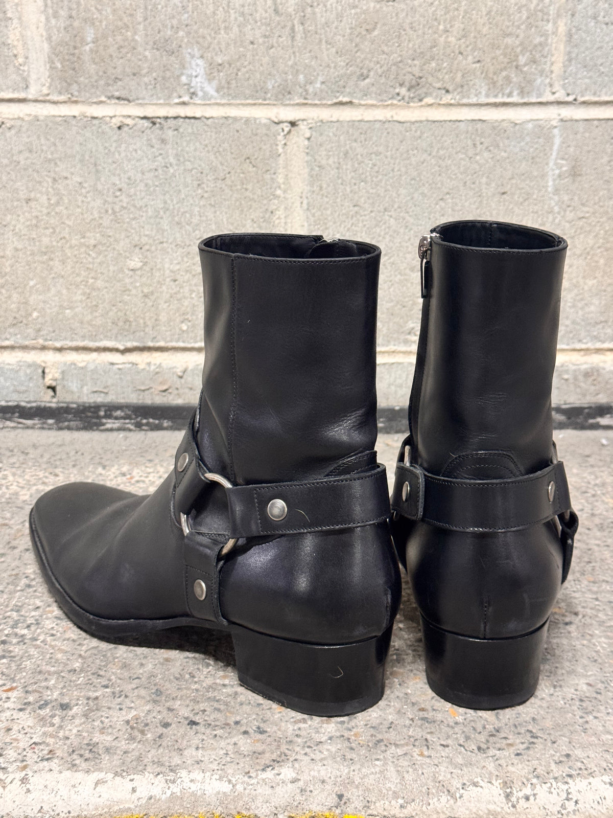 Saint Laurent Paris Harness Wyatt Boots