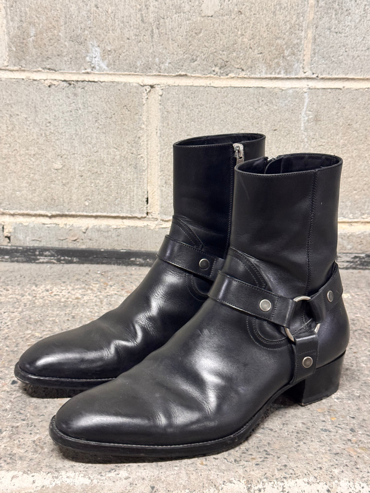 Saint Laurent Paris Harness Wyatt Boots