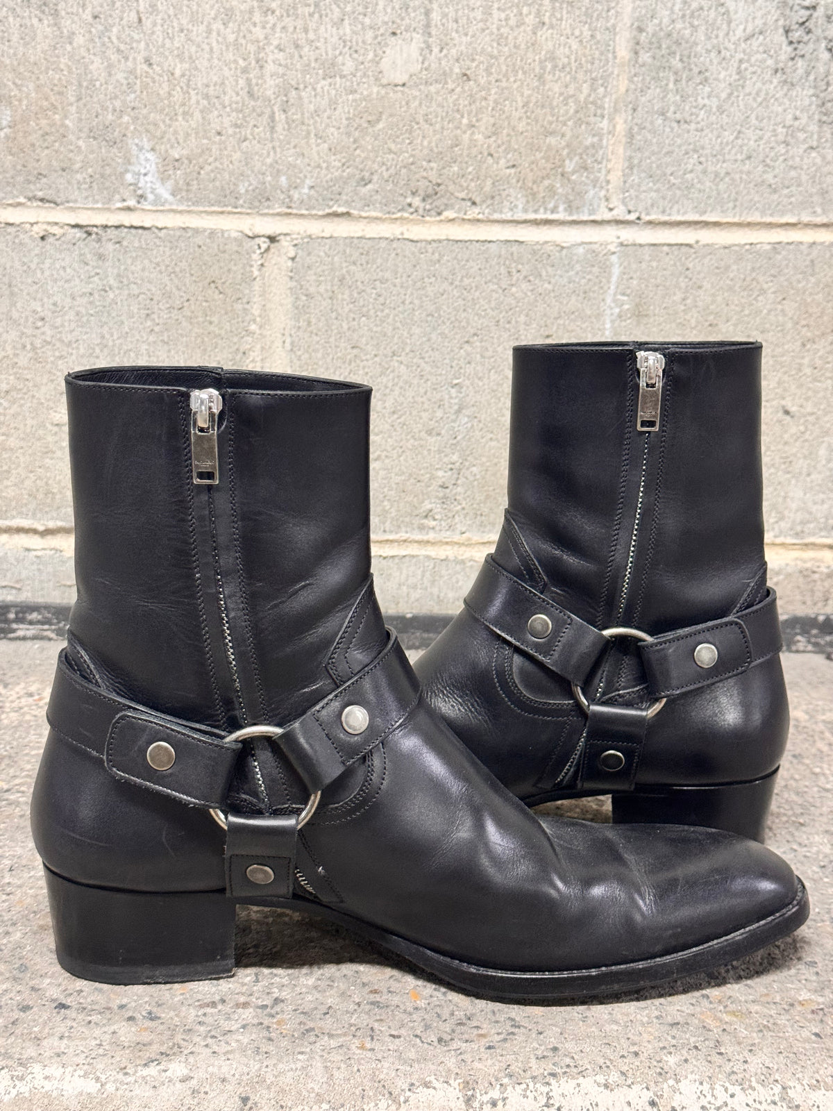 Saint Laurent Paris Harness Wyatt Boots
